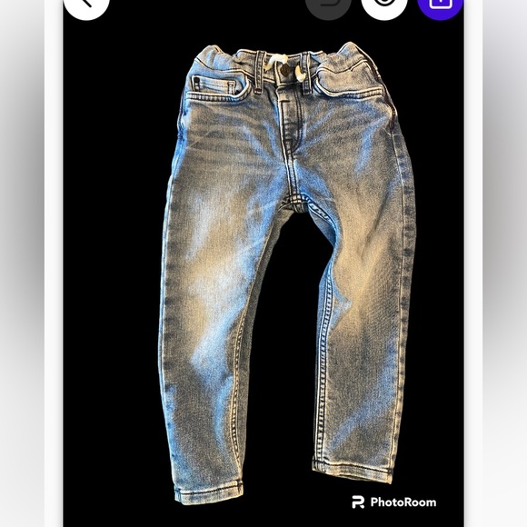 Denim kids jeans.  Size 4–5.  Super soft, elastic waist with adjustment bands - Picture 2 of 11